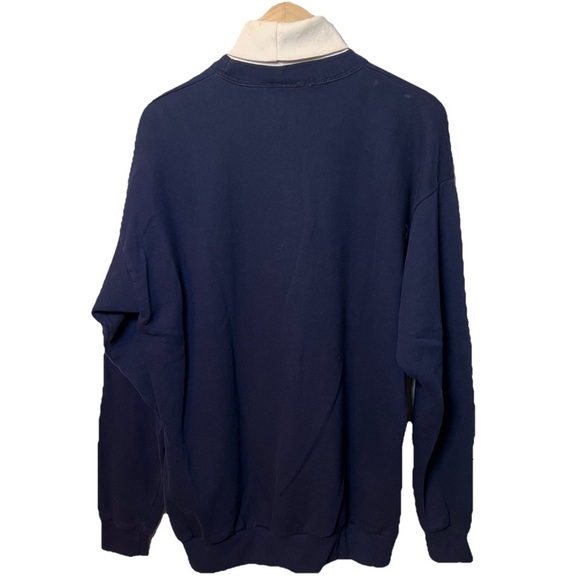 Vintage Artisans Christmas Snowman Sweatshirt size XL Navy Glittery Made in USA - Picture 2 of 8